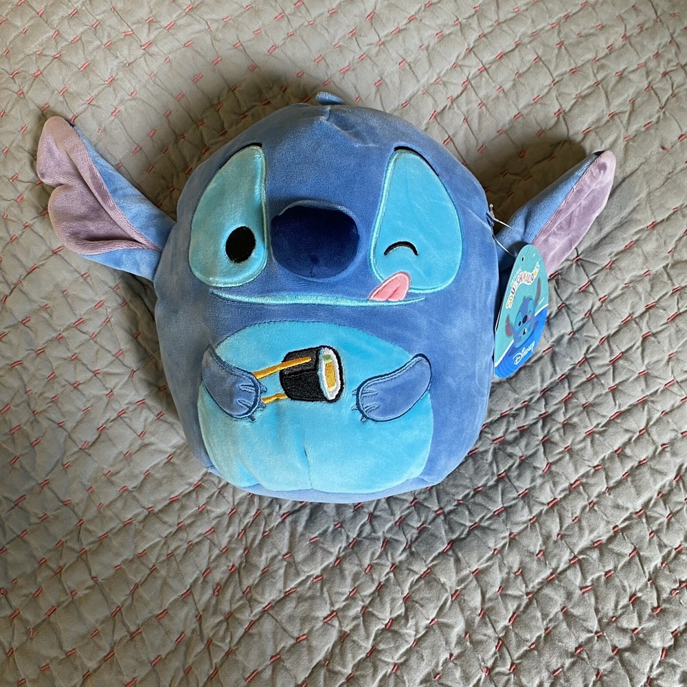 Squishmallow Disney Stitch eating Sushi 8 Inch Soft Plush NWT Christmas Gift